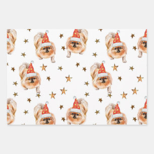 Christmas Shih Tzu Lover Pattern, Dog Owner Gift Wrapping Paper Sheet