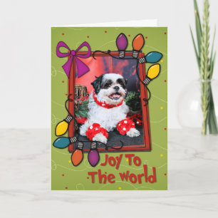 Christmas - Shih Tzu - Mishka Holiday Card