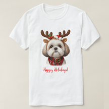 Christmas Shih Tzu Reindeer
