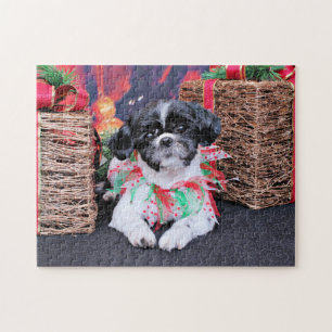 Christmas - Shih Tzu - Sadie Jigsaw Puzzle
