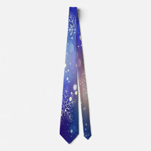Christmas Shiny Snowflake Background Tie