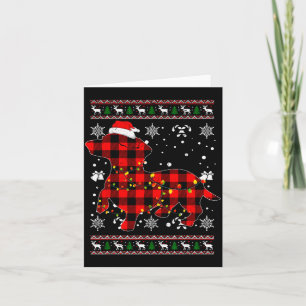 Christmas Shirt For Dachshund Lover Gift Santa Buf Card