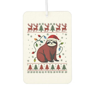 Christmas Shirt for Sloth Lover Gift Santa Buffalo Air Freshener