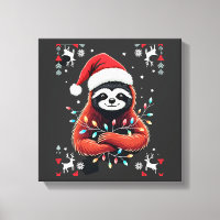 Christmas Shirt for Sloth Lover Gift Santa Buffalo