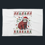 Christmas Shirt for Sloth Lover Gift Santa Buffalo Kitchen Towel<br><div class="desc">Christmas Shirt for Sloth Lover Gift Santa Buffalo Plaid (1)</div>