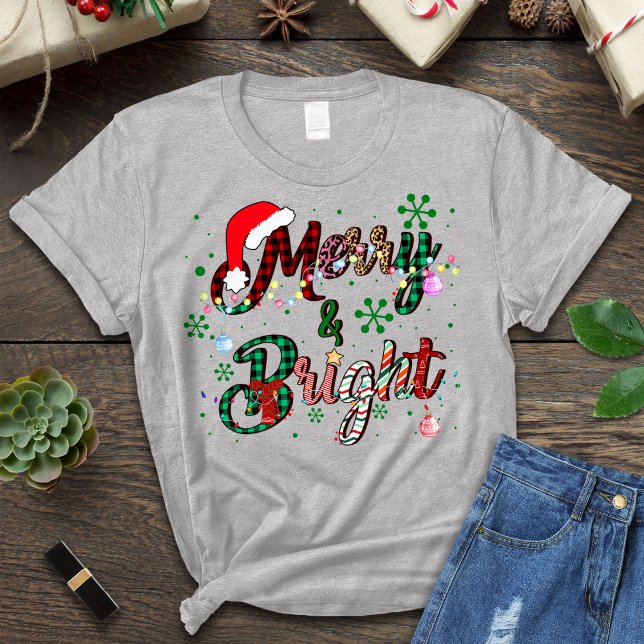  Christmas Shirt, Merry And Bright T-Shirt (Creator Uploaded)