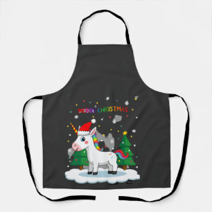 Christmas Shirt Unicorn Girls Christmas Outfit Chr Apron
