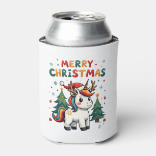 Christmas Shirt Unicorn Girls Christmas Outfit Chr Can Cooler