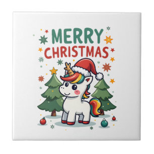 Christmas Shirt Unicorn Girls Christmas Outfit Chr Tile