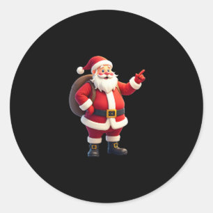 Christmas Shirts for Boys Kids Dabbing Santa Xmas Classic Round Sticker