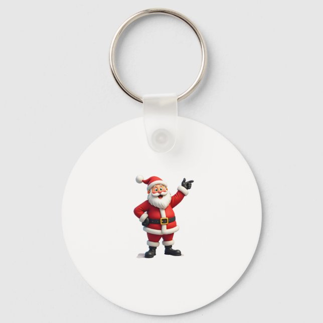 Christmas Shirts for Boys Kids Dabbing Santa Xmas Keychain (Front)