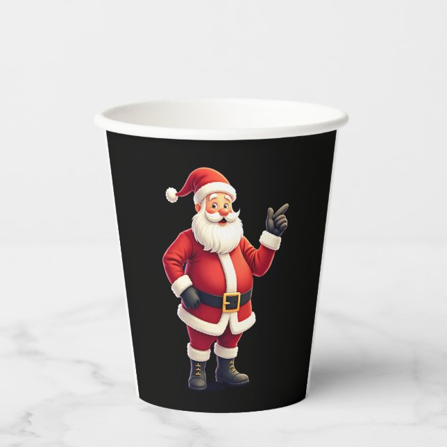 Christmas Shirts for Boys Kids Dabbing Santa Xmas  Paper Cups (Front)