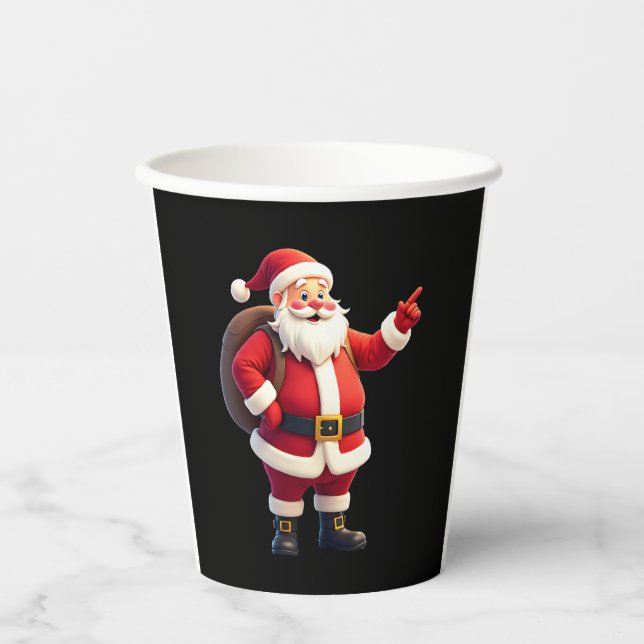 Christmas Shirts for Boys Kids Dabbing Santa Xmas  Paper Cups (Front)