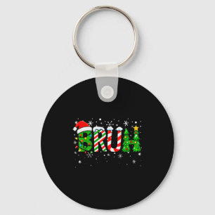 Christmas Shirts For Kids Boys Bruh Funny Christma Keychain