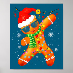 Christmas Shirts Kids Boys Toddler Gingerbread Xma Poster