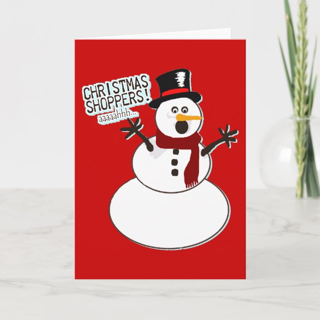 Christmas Shoppers! Holiday Card (Front)
