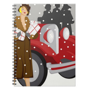 Christmas Shopping in the Snow Notebook