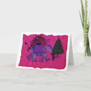 Christmas Shopping (pink) Holiday Card