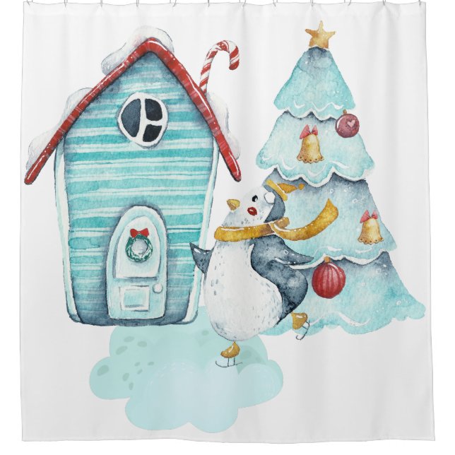 Christmas Shower Curtain (Front)