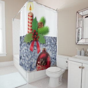 Christmas Shower Curtain, Candle