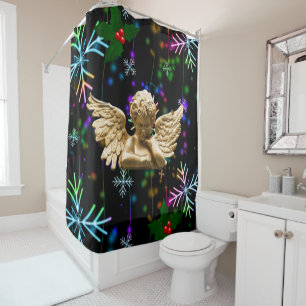 Christmas Shower Curtain, Christmas Angel
