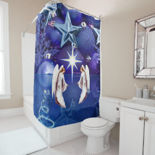 Christmas Shower Curtain, Christmas Candle