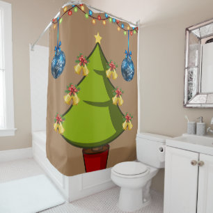 Christmas Shower Curtain, Christmas Tree