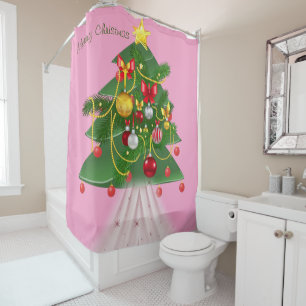 Christmas Shower Curtain, Christmas Tree