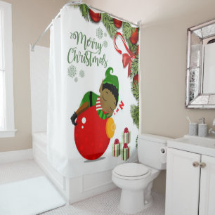 Christmas Shower Curtain, Elf