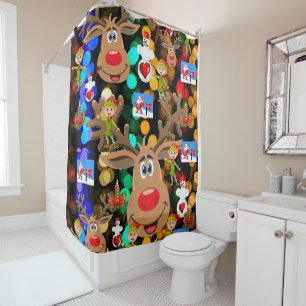 Christmas Shower Curtain, Elf