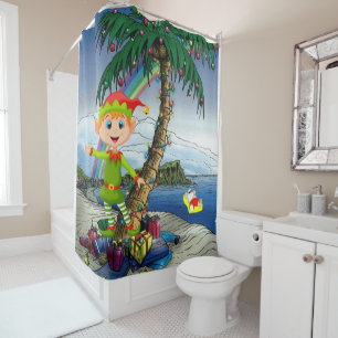 Christmas Shower Curtain, Elf