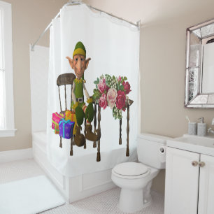 Christmas Shower Curtain, Elf