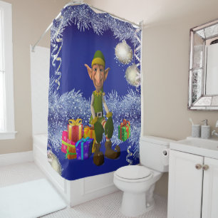 Christmas Shower Curtain, Elf