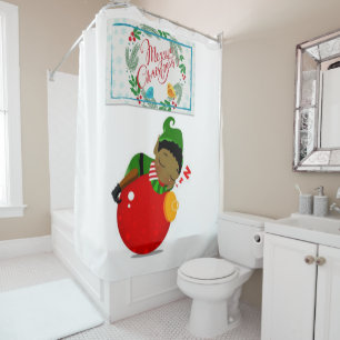 Christmas Shower Curtain, Elf