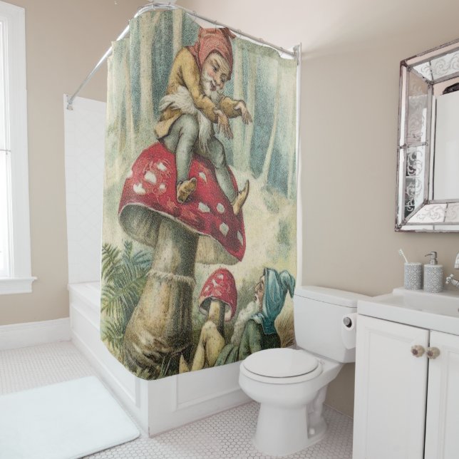 Christmas Shower Curtain, Elf (In Situ)