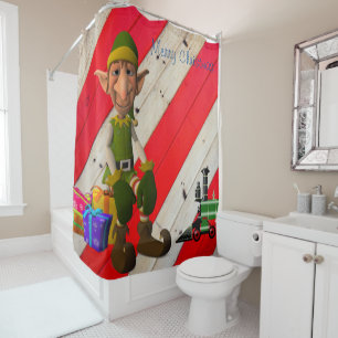 Christmas Shower Curtain, Elf