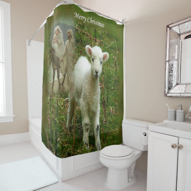 Christmas Shower Curtain, Jesus Christ (In Situ)