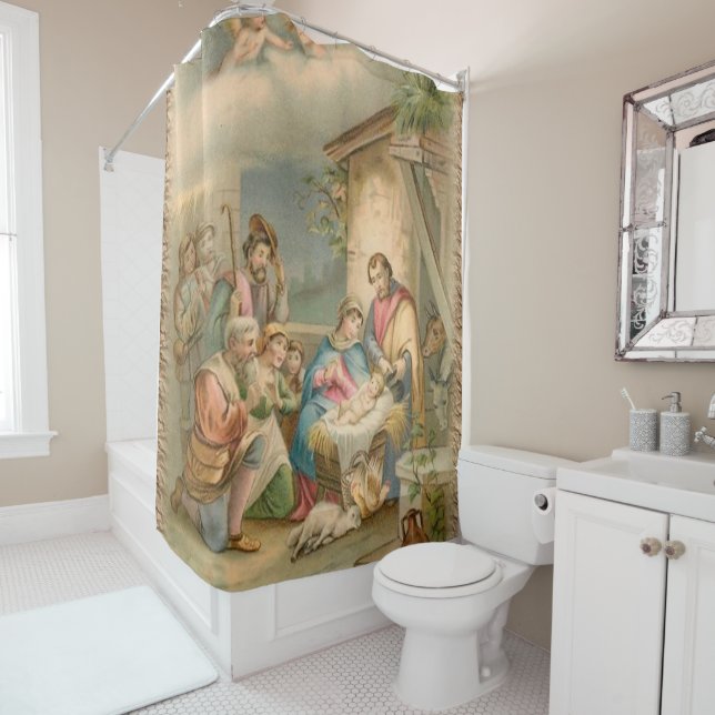 Christmas Shower Curtain, Jesus Christ (In Situ)