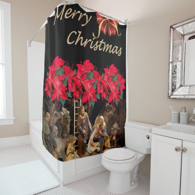Christmas Shower Curtain, Jesus Christ (In Situ)