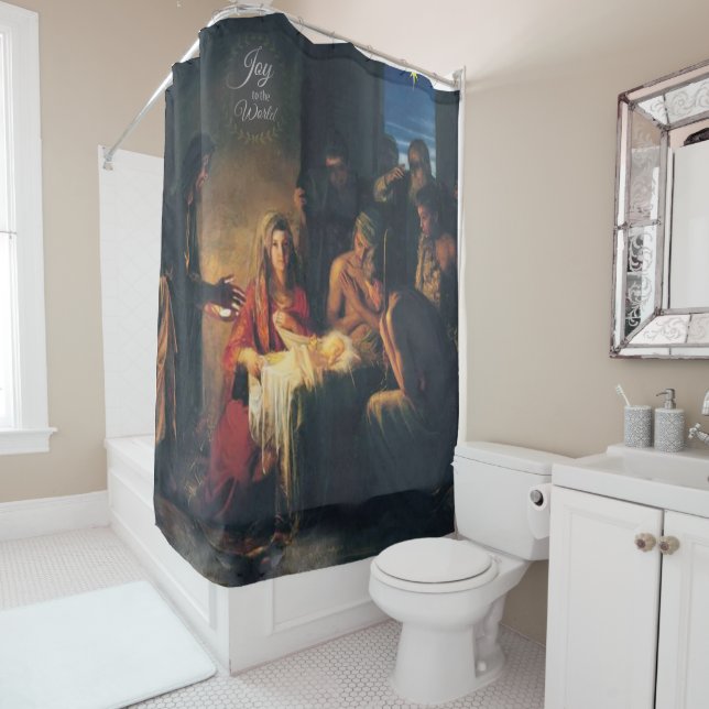 Christmas Shower Curtain, Jesus Christ (In Situ)