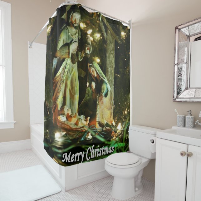 Christmas Shower Curtain, Jesus Christ (In Situ)