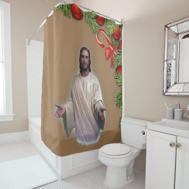 Christmas Shower Curtain, Jesus Christ (In Situ)