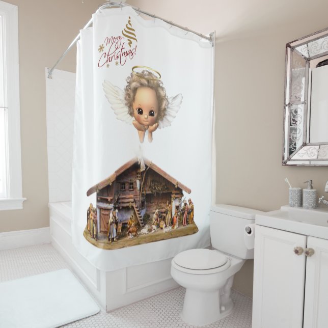 Christmas Shower Curtain, Jesus Christ (In Situ)