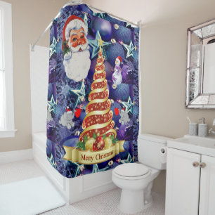 Christmas Shower Curtain, Merry Christmas