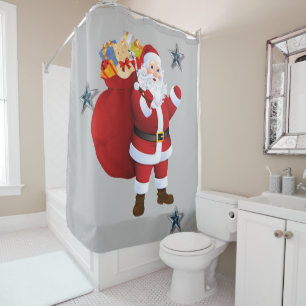 Christmas Shower Curtain, Santa