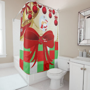 Christmas Shower Curtain, Santa