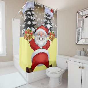 Christmas Shower Curtain, Santa