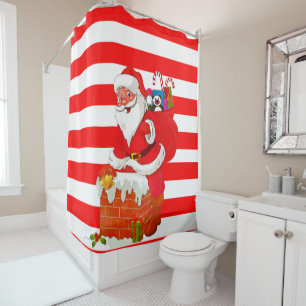 Christmas Shower Curtain, Santa