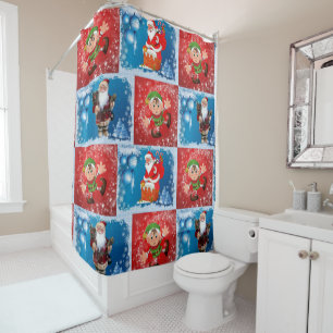 Christmas Shower Curtain, Santa