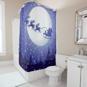 Christmas Shower Curtain, Santa